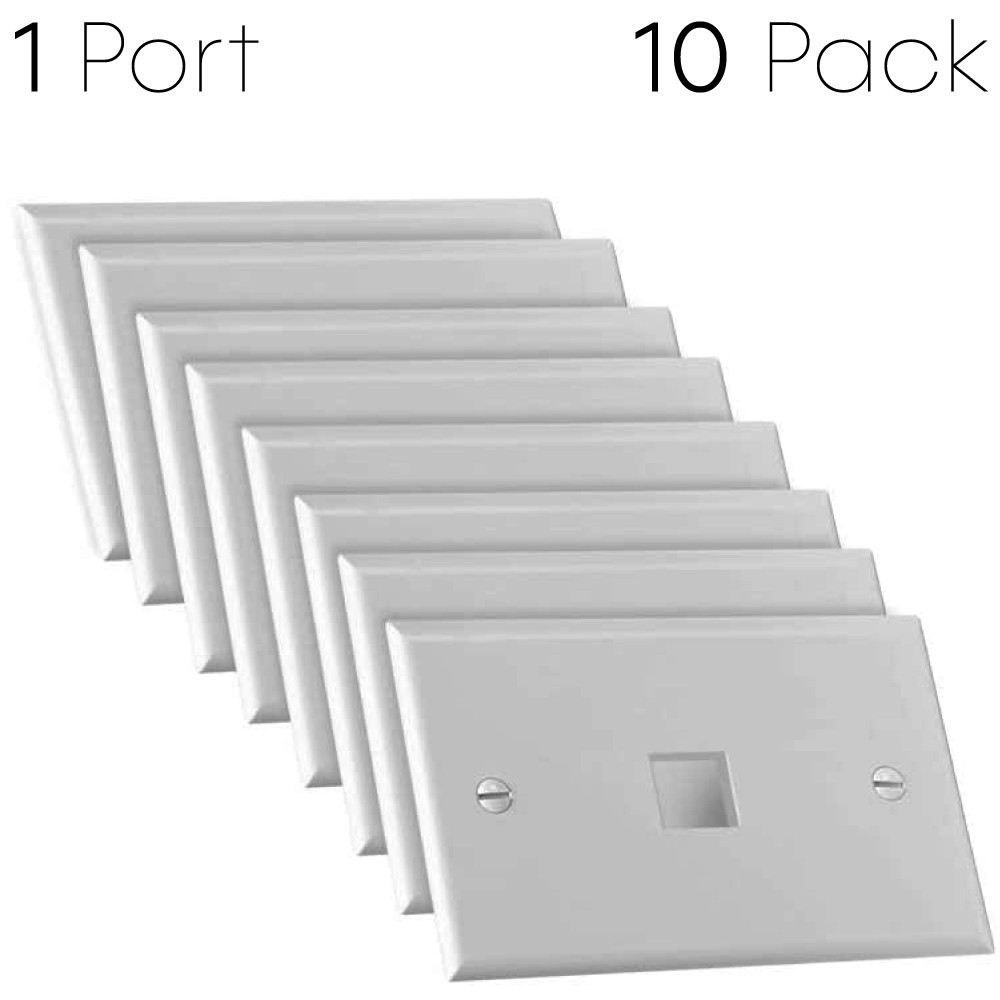 Single-gang Keystone Jack Wallplate Snap-in Compatible White