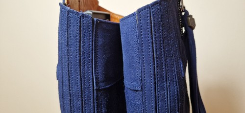 Fairfax & Favor Suede Leather Boots Size 4 Blue Excellent E50 - Picture 7 of 13