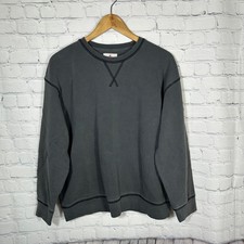 American Giant Womens Crewneck Sweatshirt Gray Cotton Pullover Made in USA M