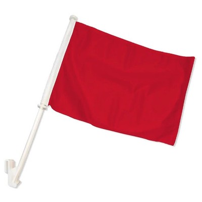 1 Dozen Red 12x15in Double-Sided Solid Color Sublimated Window Car Flags