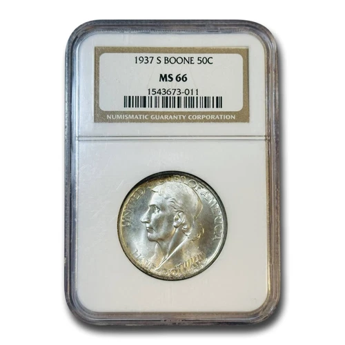 1937-S Boone Commemorative Half Dollar MS-66 NGC
