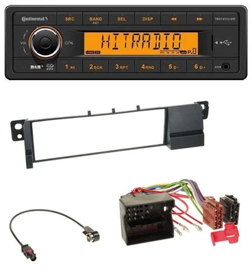 Continental 1DIN DAB MP3 AUX USB Autoradio für BMW 3er E46 (Quadlock) - Bild 1 von 4