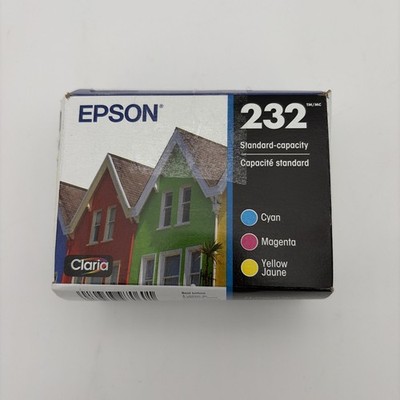Epson 232 Standard Capacity Color Ink Cartridge Cyan Magenta Yellow QTY avail