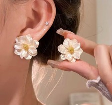 Zara Style Floral Flower Elegant Cute Bohemian Statement Stud Earrings Girl