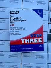 Rugby Clear Nicotine Patch Step 3 (7mg) – Master Case (189 Units) – Exp 05/2027