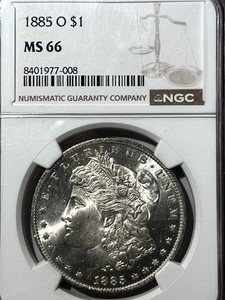 1885 O     MORGAN DOLLAR NGC MS 66 BEAUTIFUL BLAZER