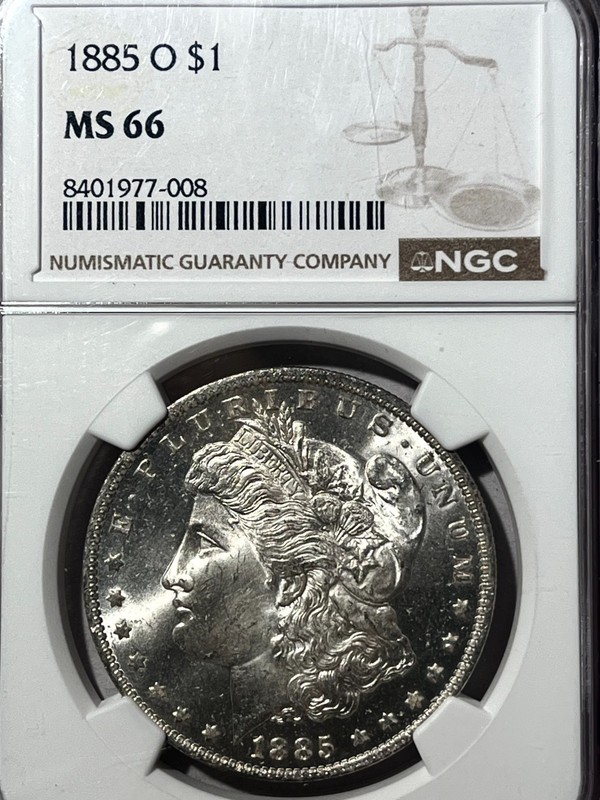 1885 O     MORGAN DOLLAR NGC MS 66 BEAUTIFUL BLAZER