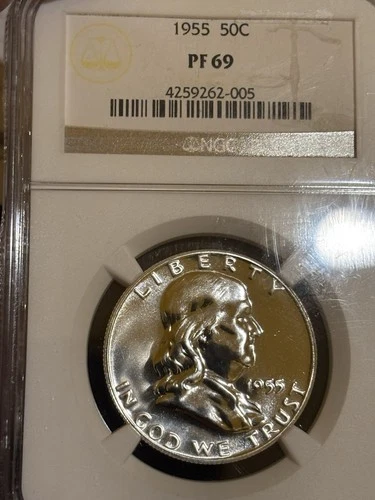 1955 Franklin Half Dollar Proof   NGC PF-69 None Graded Higher!