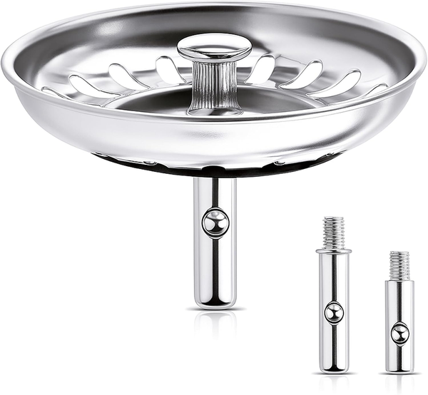 Minismus Waschbecken 80 Mm - SiebköRbchen Abflussstopfen Edelstahl Waschbeckenst-image