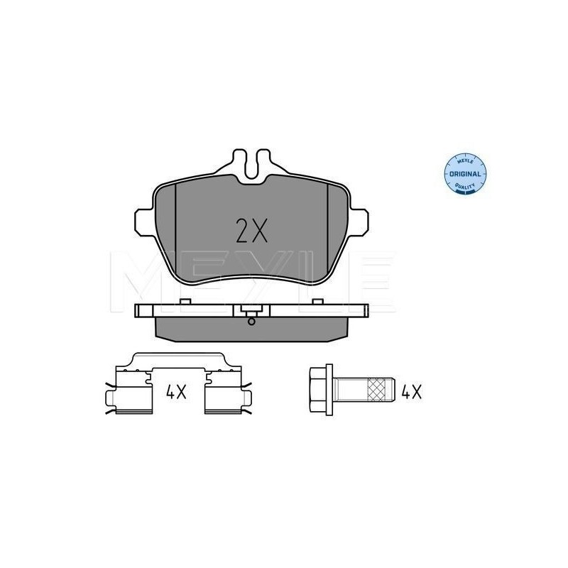 MEYLE 025 250 7119 Brake Pads Set Rear for W222 A217 C217 R231