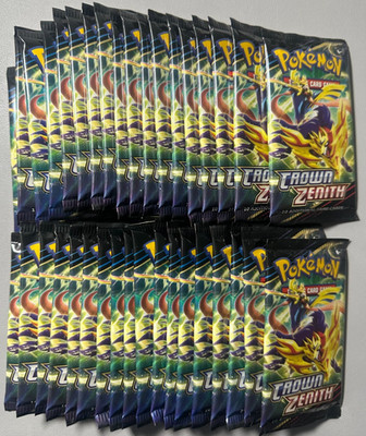 Pokemon Sword & Shield Crown Zenith Factory Sealed 36 pack Lot 36x Booster Packs