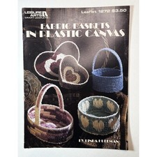 Leisure Arts Fabric Baskets in Plastic Canvas Leaflet 1272 vn