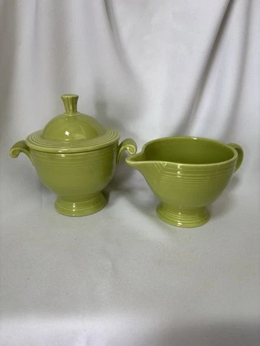 Vintage Fiesta *Near Flawless* Chartreuse Cream & Sugar