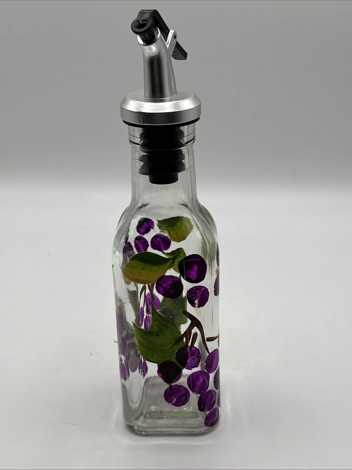Grant Howard Glass Sunflower Oil & Vinegar Bottle 175 Ml  Grape Design - Image 3 of 4