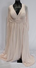 Azazie Women's Norah V-Neck A-Line Chiffon Dress CL8 Blushing Pink Size US:A18