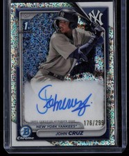 JOHN CRUZ 2024 BOWMAN CHROME PROSPECTS SPECKLE AUTOGRAPHS REFRACTORS RC AUTO