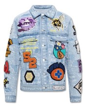  6,250 Givenchy X Bstroy Destroyed Patch Denim Jacket