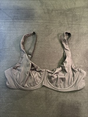 DOBREVA Bra 36D F207 Black Unlined Seamless Underwire Silky Smoothing