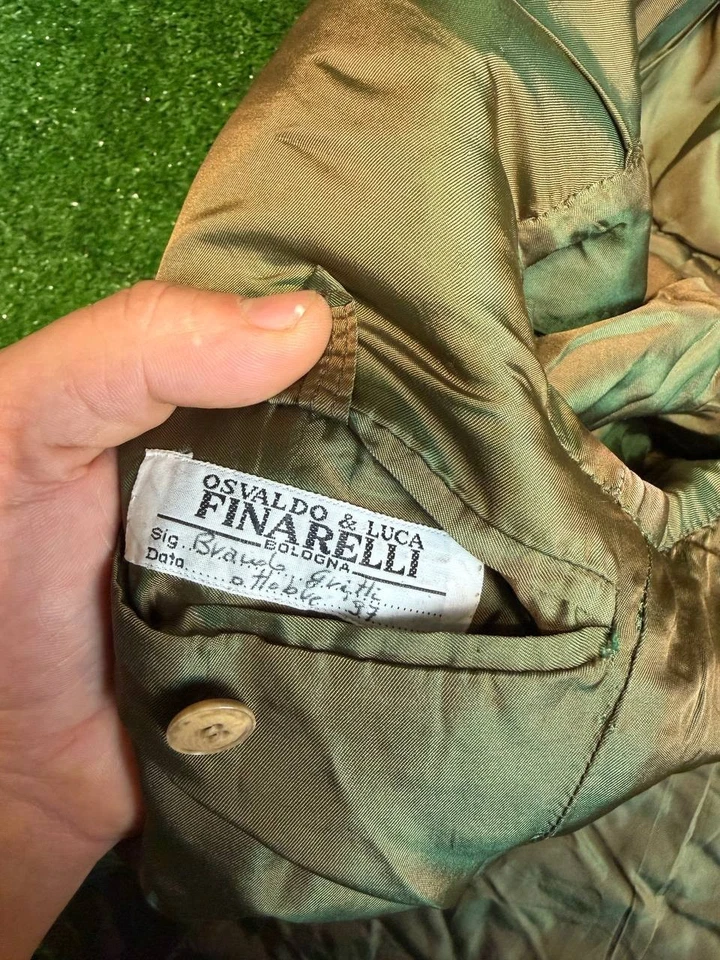 Винтажное спортивное пальто блейзер из кашемира Osvaldo & Luca Finarelli Loro Piana 90-е - Изображение 4 из 4