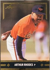 1991 Leaf #BC6 Arthur Rhodes Gold Leaf Rookies Baseball NM