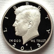 SUA HALF DOLLAR 2015 SILVER 900 PROOF, John F. Kennedy