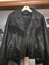 Harley-Davidson Black Leather Fringe Motorcycle Jacket Harley-Davidson