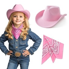 SeptCity Kids Cowboy Hat and Bandana for Age 510, Cowgirl Costume Set for Boy...