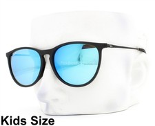 Ray-Ban Junior Erika Sunglasses RJ9060SF 7005/55 Black Blue Flash Kids w/pouch