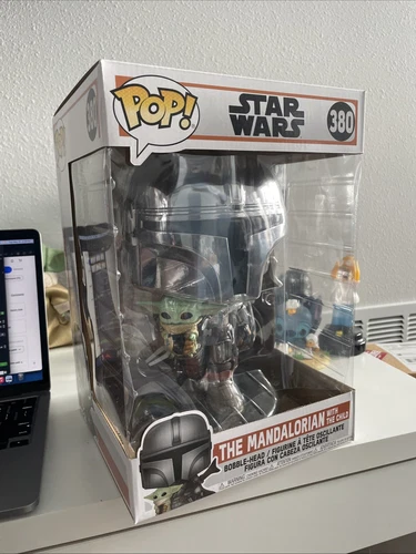 Funko Pop! Vinyl Star Wars 🔥 LARGE JUMBO 10" Inch MANDALORIAN and THE CHILD