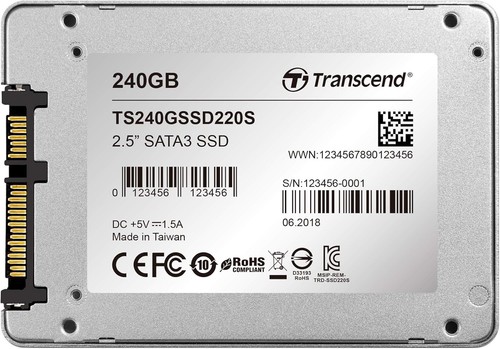 Transcend SSD220S 240 GB 2.5 Inch SATA III 6 Gb/s Internal Solid State Drive (SS - 第 3/10 張圖片