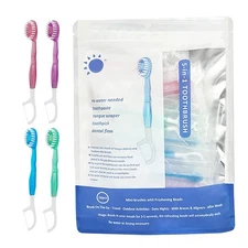 26 Piece 5-in-1 Mini Toothbrush + Dental Floss Pre-Pasted Travel Toothbrush Kit