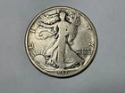 1917 D Walking Liberty Half Dollar Circulated Obverse Mint Mark Note Rim Dings