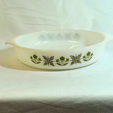 Vintage Fire-King Meadow Green 9 Inch Round Open Baker #429 Anchor Hocking
