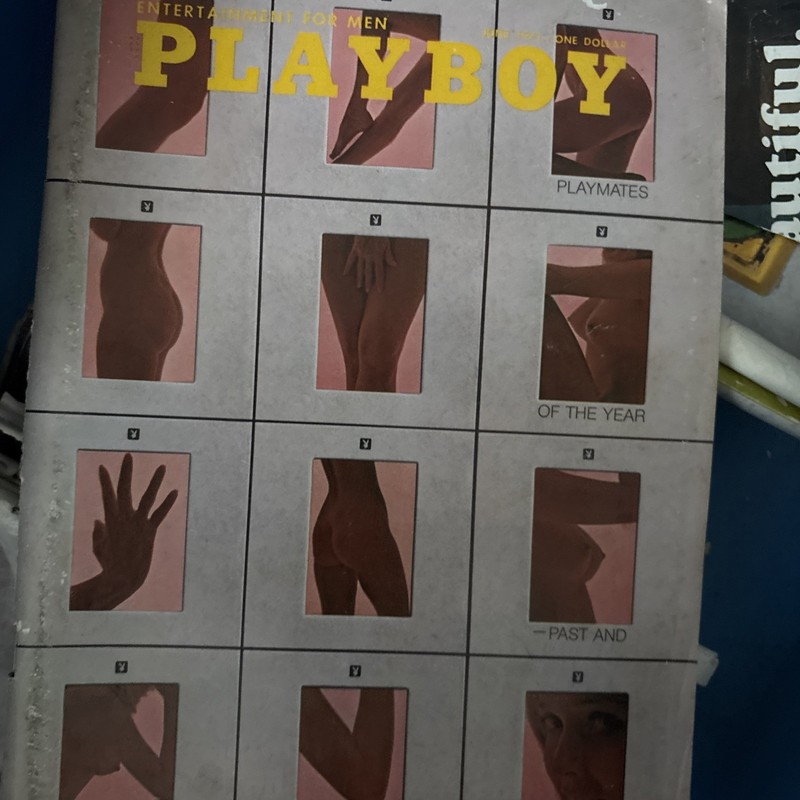 Vintage playboy magazine with centerfold intact. June 1971