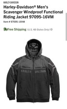 Harley-Davidson&reg; Men's Scavenger Windproof Functional Riding Jacket Size XL Tall
