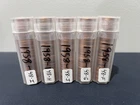 Lot of 5 BU Roll of 1958-D 1c Lincoln Wheat Pennies in Tubes