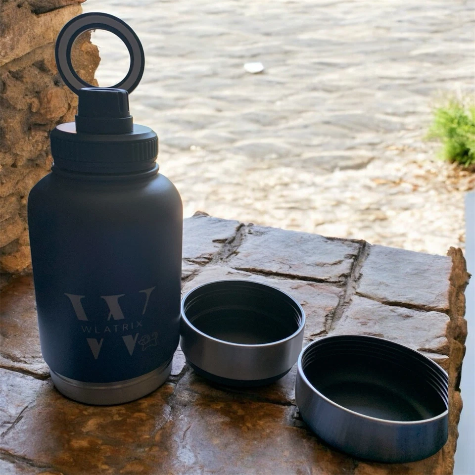 Wlatrix Trinkflasche für Hunde | Näpfe | Wasserflasche für unterwegs | Edelstahl - Bild 2 von 4