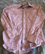 ROBERT GRAHAM Men's Flip Cuff Button Front XL Multicolor MADE IN INDIA Shirt