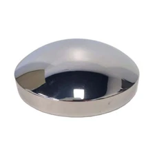 Fortpro Semi Truck Chrome Steel Rear Dome Style Hub Cap Fits 8.5" axle dia - 8"