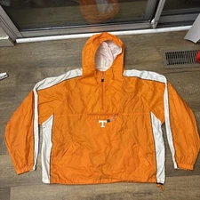 University Of TENNESSEE VOLUNTEERS  1/2 ZIP WINDBREAKER JACKET XXL 2XL Anorak