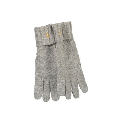 RALPH LAUREN Handschuhe Grau Logo Herren Gr. U