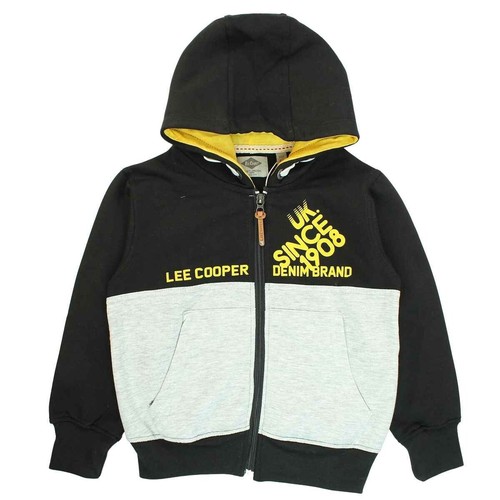 Hooded Jacket Garçon. Lee Cooper. Color Noir. Gift for Child Of 4 To 14 - Picture 3 of 7