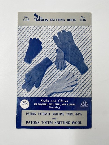 Patons C 16 Gloves Socks For All The Family in 4 Ply and 8 Ply - Picture 3 of 13