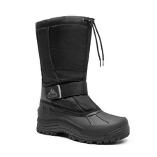 Men Snow Boots Waterproof Mid-Calf Fur Lined Insulated Warm Winter Ski Boots
