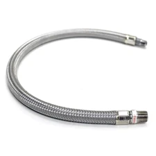 VIAIR 92809 36in S.S. Braided Leader Hose (1/4inM to 1/4inM, NPT, Swivel)