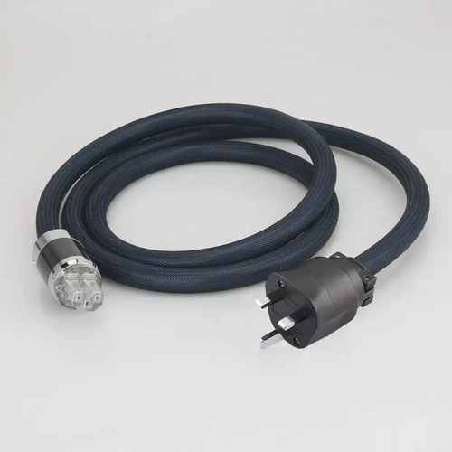 HIFI 8N Copper Audio Power Wire Gold Plated EU US Plug Power Cord for DVD CD AMP - Picture 1 of 18
