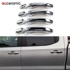 Chrome Door Handle Covers+Top Half Mirror for 15-20 Cadillac Escalade GMC Yukon