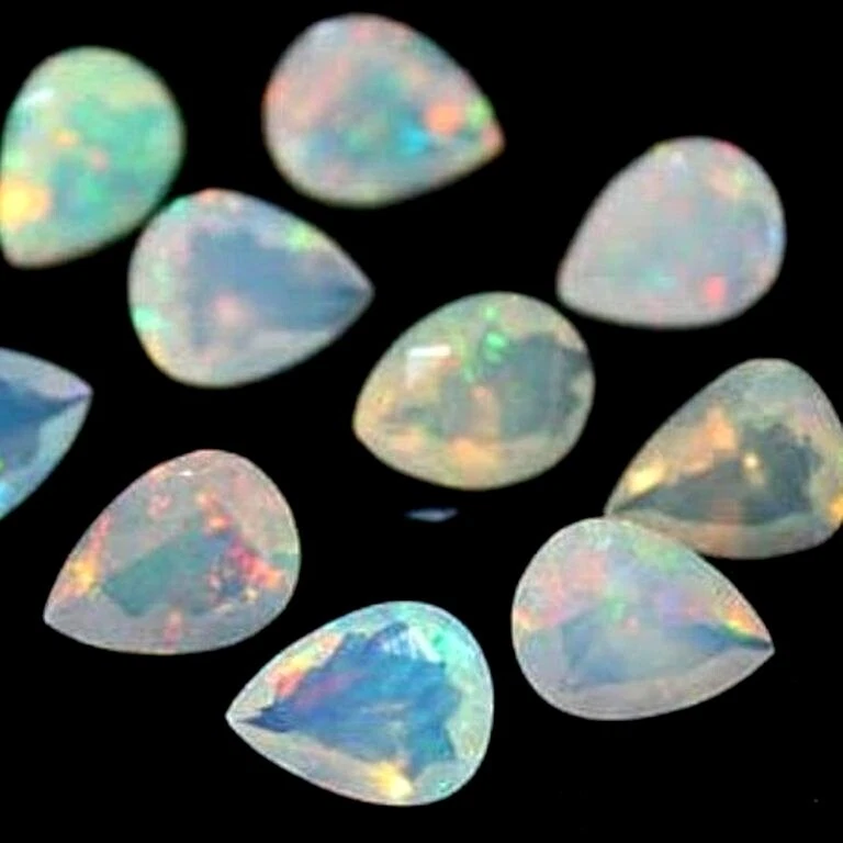 8X5MM/9X6MM/10X7MM AAA ETHIOPIAN WELO FIRE OPAL PEAR CUT FACETED LOOSE GEMSTONE - Image 2 of 3