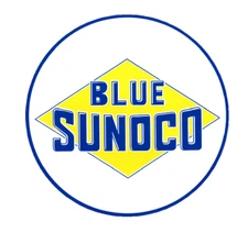 FITS VINTAGE BLUE SUNOCO GASOLINE GAS MOTOR OIL PUMP CAR BUMPER STICKER DECAL