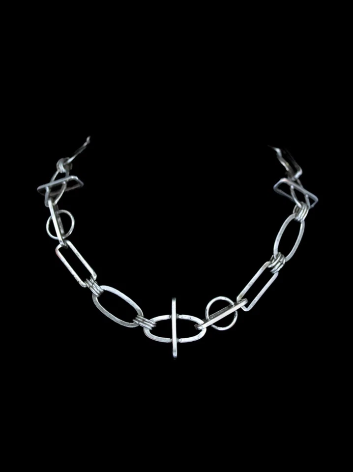 DE COLECCIÓN DANNIJO · Collar de cadena Youme en latón tono plata · RARO